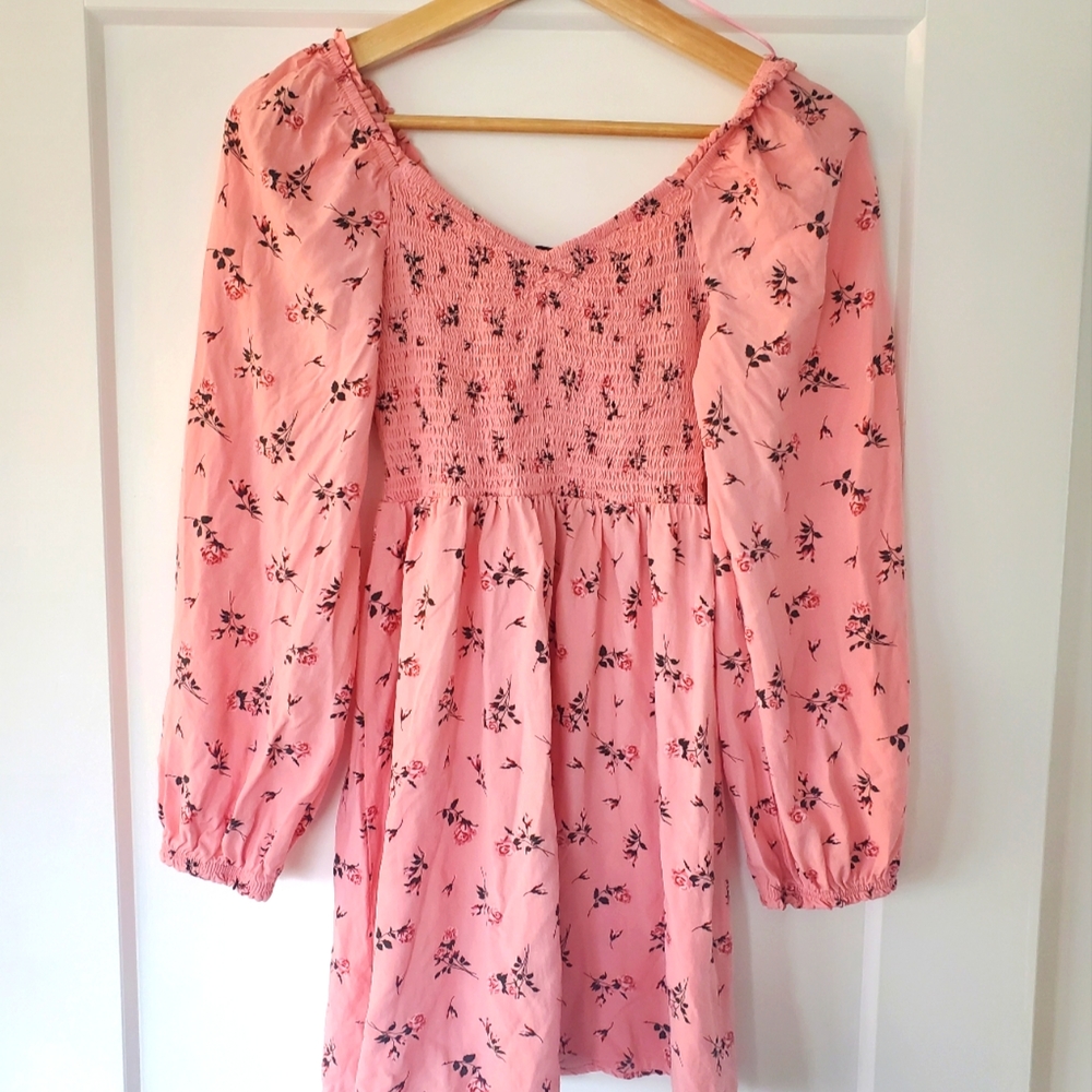 Floral mini dress.